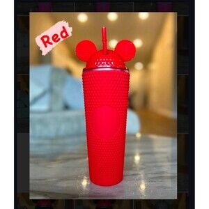 (RED) Mickey Mouse Studded Tumbler 24 oz.